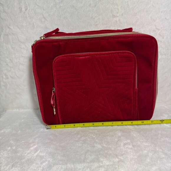 Red Velvet Estee Lauder Travel Train Bag Case Cosmetic Makeup 2023 - Picture 8 of 9